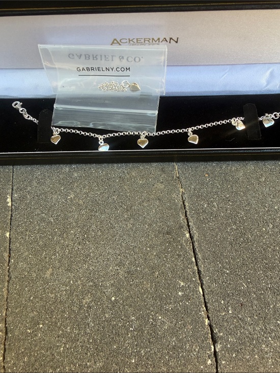 Gabriel & Co. Jewelry - Sterling Silver Heart Charm Bracelet/Anklet